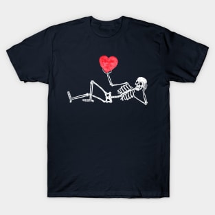 Skleton Heart Romantic Love Valentines Day Gift T-Shirt